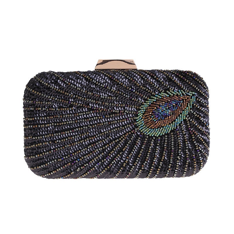 Dinner Bag Embroidery Dress Bag Hard Shell Peacock Clutch Bag Women'S Banquet Bag 3351 - Image 3