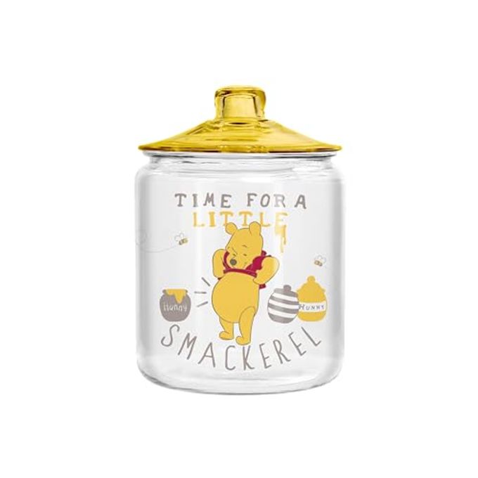 Silver Buffalo Winnie the Pooh Smackerel 6 Glass Jar w Lid - Image 1