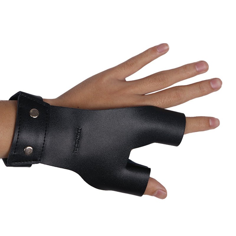 TOPARCHERY Archery Hand Guard Protector Shooting Glove Black for Left Hand (Black) - Image 1