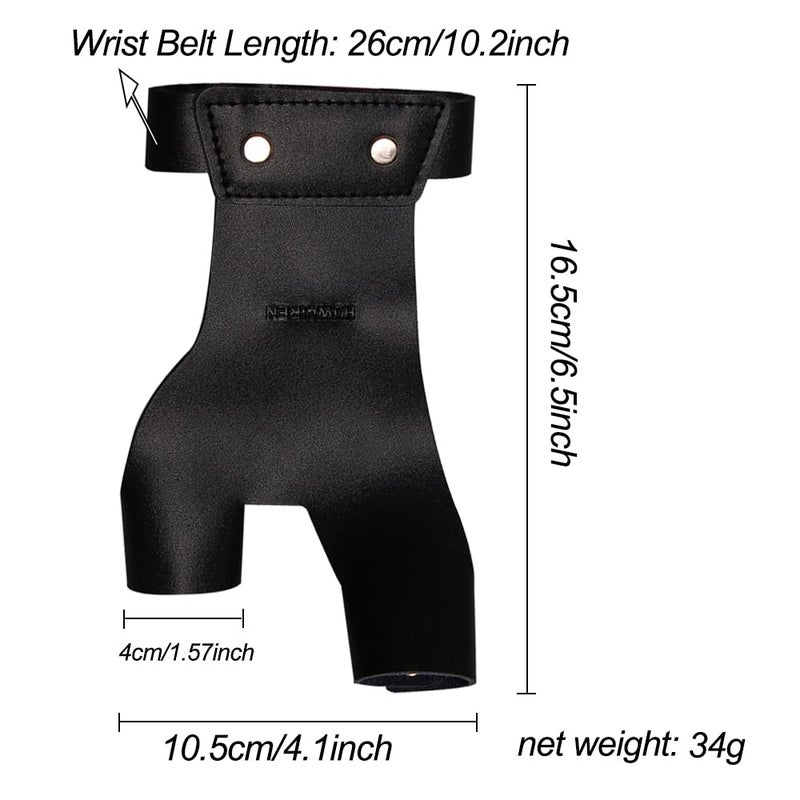 TOPARCHERY Archery Hand Guard Protector Shooting Glove Black for Left Hand (Black) - Image 3