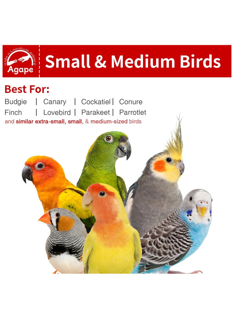 XICEN Rotating Parrot Perch Toy with Chew Toy, Natural Wooden Perch Stand for Small & Medium Birds, Bird Cage Accessory with Exercise Wheel for Parakeets Cockatiels Lovebirds Conures Finches Budgies - Image 5