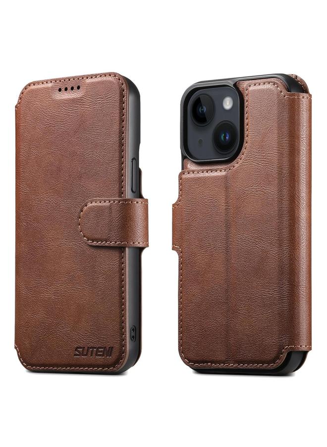 Suteni Case For iPhone 13 Q05 2-in-1 Multi-function Detachable Wallet MagSafe Phone Case - Image 1