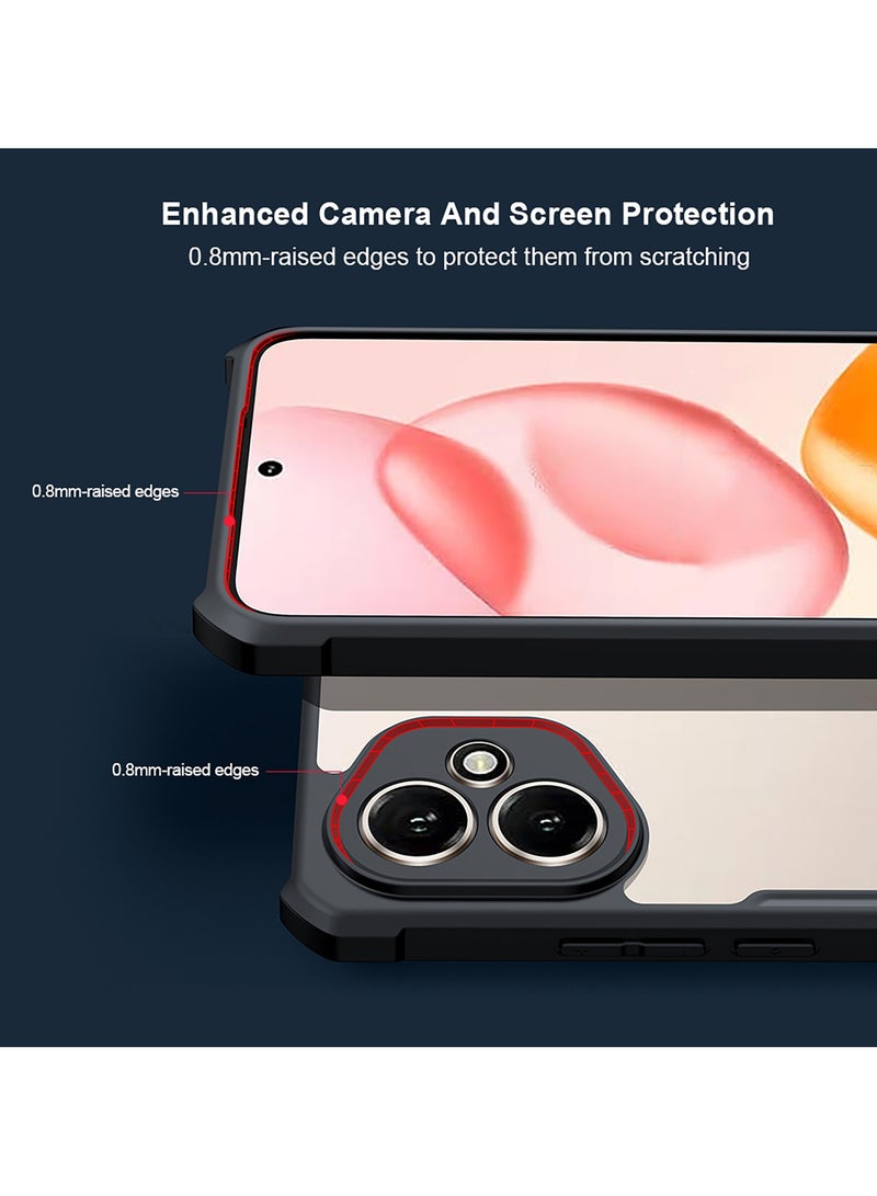 For Honor 400 Case and Screen Protector Accessorise, Camera Lens Protection Back Cover, TPU + PC Shockproof Bumper Mobile Phone Case, Anti-Yellowing Slim Fit Protective Casing - Image 2