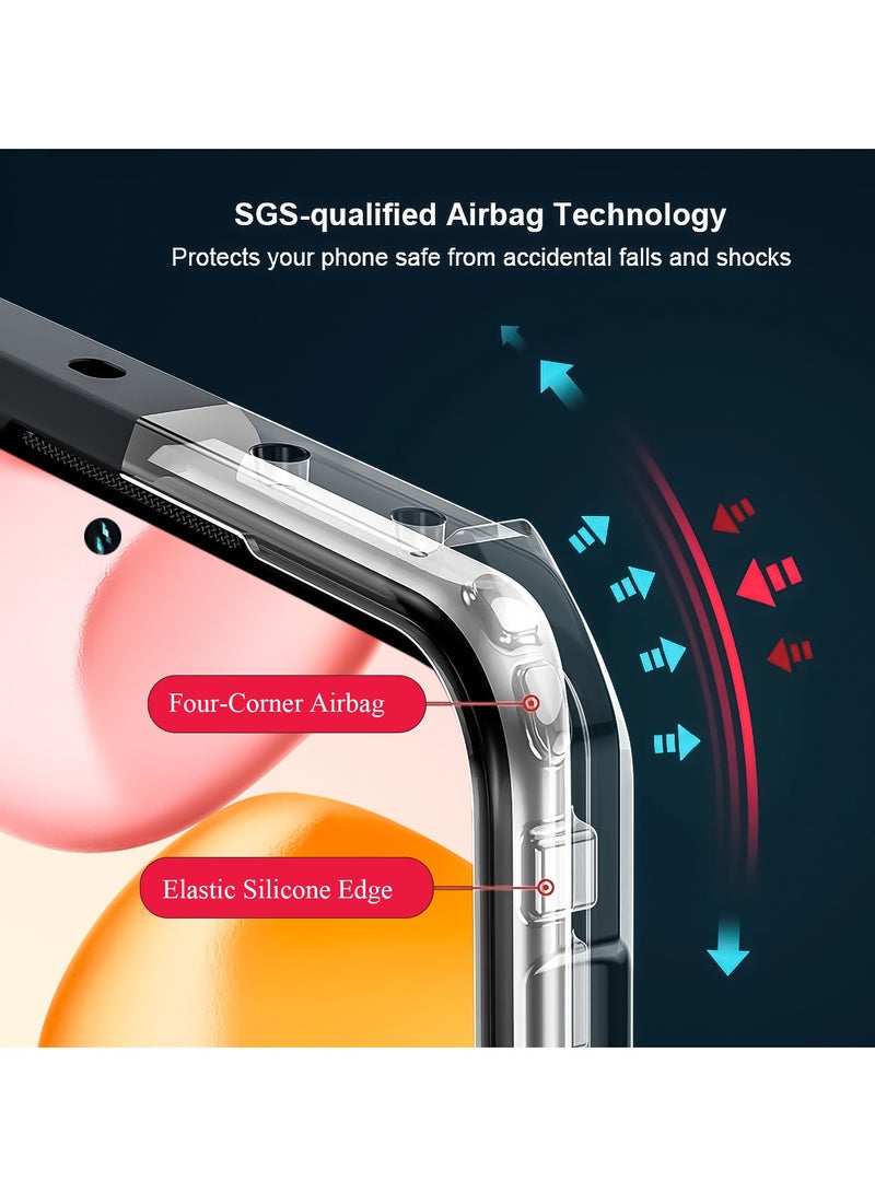 For Honor 400 Case and Screen Protector Accessorise, Camera Lens Protection Back Cover, TPU + PC Shockproof Bumper Mobile Phone Case, Anti-Yellowing Slim Fit Protective Casing - Image 5