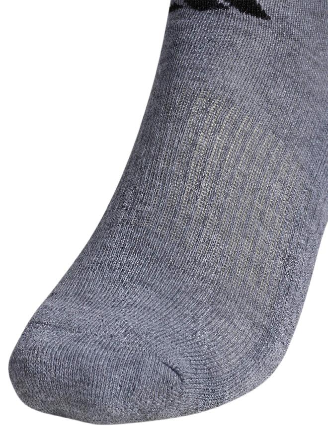 Adidas adidas Men's Athletic Cushioned No Show Socks with Arch Compression for a Secure fit (6-Pair), Heather Grey/Black, X-Large  - Image 3