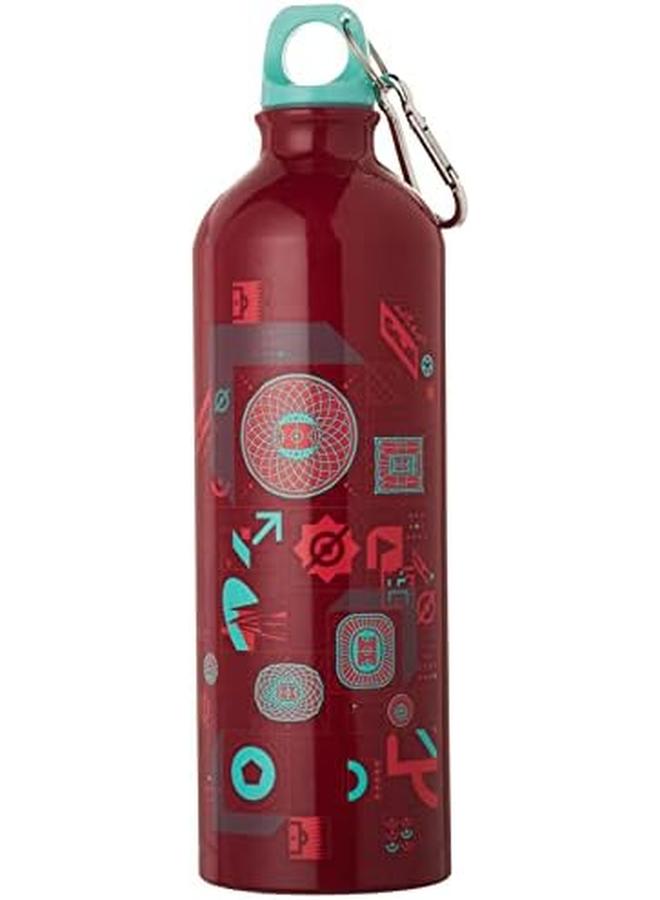 فيفا زجاجة مياه ألومنيوم مطبوعة برسومات جرافيكية سعة 750 مل كستنائي - Image 2