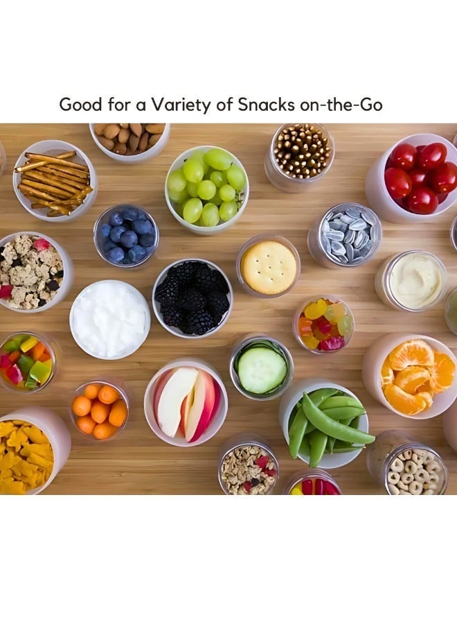 VIO Stackable Food Storage Containers with Lids 3 Pack Airtight Twist and Lock Snack Jars 100ML 200ML 300ML BPA Free Reusable Containers for Fruits Nuts Treats Veggies Pureed Mashed Food Travel Friendly Meal Prep Portion Control Box Overnight Oats Jars Healthy Snacking Diet Friendly Lunch On The Go Snack Containers - Image 4
