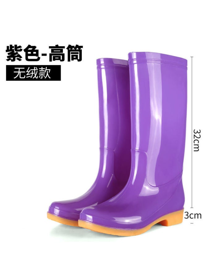 High-top Rain Boots Women's Korean-style Non-slip Rubber Shoes Water Boots Urban Water Shoes Fashionable Overshoes Mid-short Rain Boots Rubber Shoes