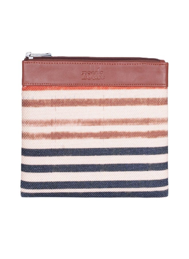 ZOUK زوك | حقيبة تنظيم السفر | حقيبة مكياج متعددة الاستخدامات للاستخدام اليومي والسفر | أنيقة ومقاومة للماء | بنقشة قطب المخططة - Image 1