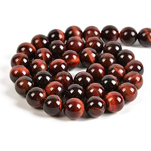 Nancybeads 45pcs 8mm Natural Red Tiger's Eye Gemstone Round Spacer Loose Stone Beads for Jewelry Making 15.5" 1 Strand (Red Tiger's Eye, 8mm 45Beads) - Image 2