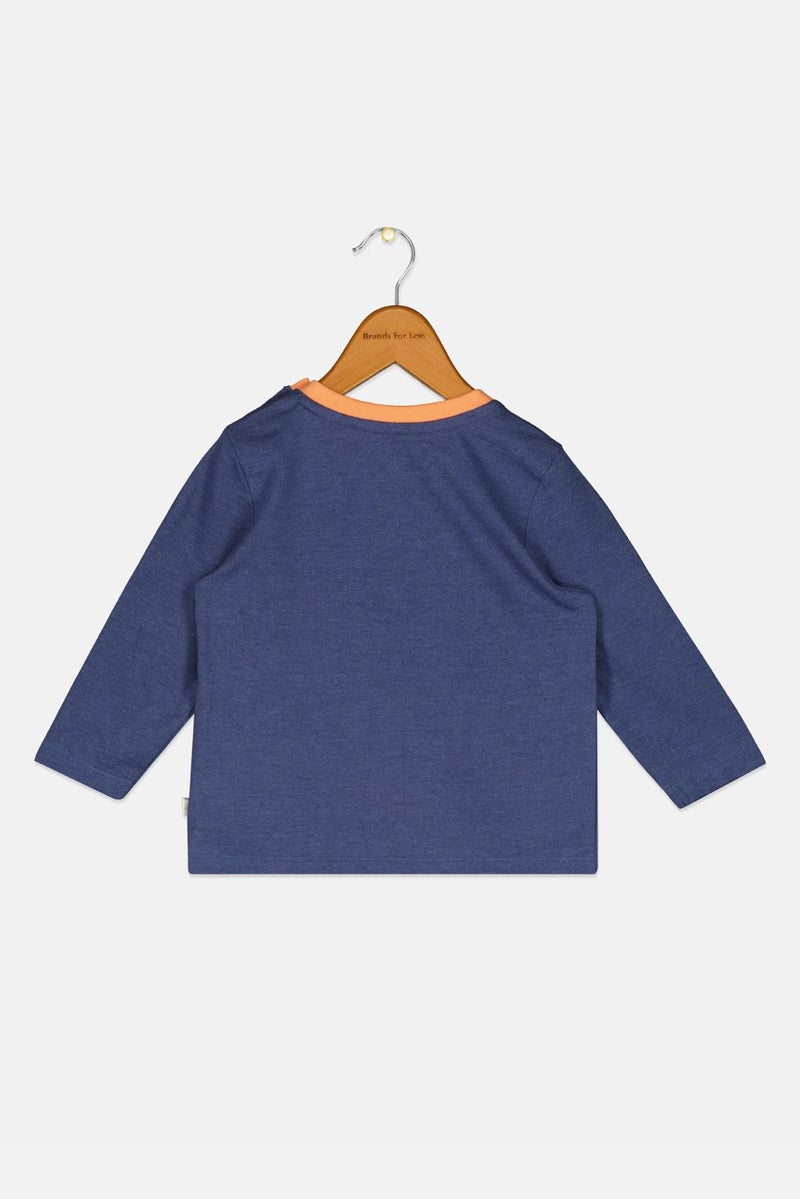 Hamleys Toddlers Boy Graphic Print Long Sleeve T-Shirt, Navy Blue - Image 3