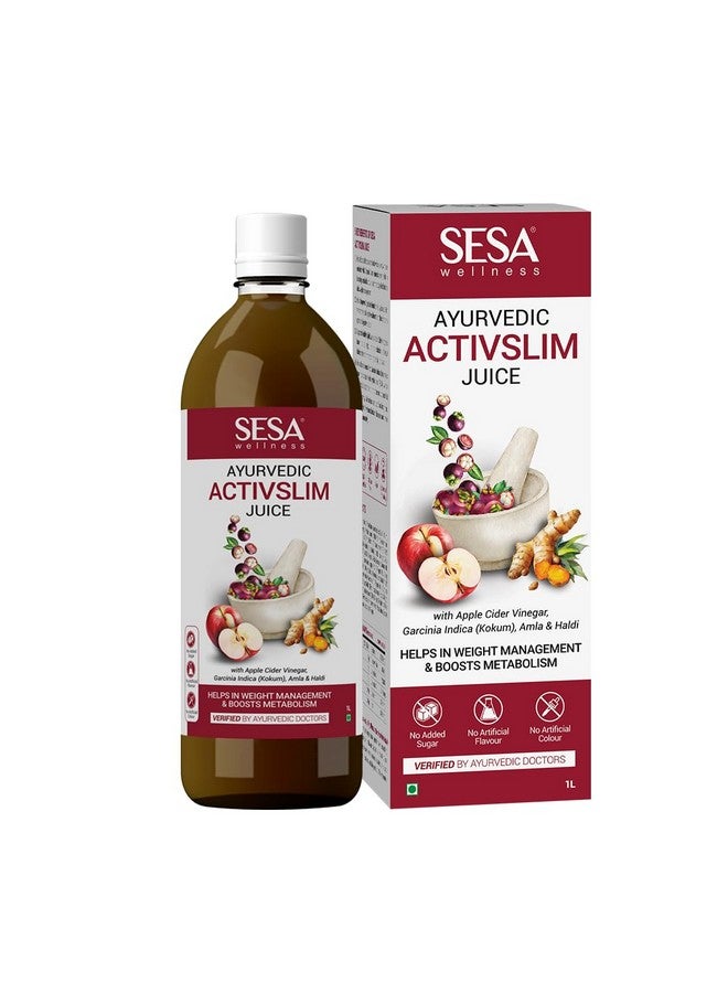 Sesa SESA Ayurvedic Activslim Juice 1 Lt Helps in Weight Management Made with Apple Cider Vinegar Healthy Diet Drink Active Slim, No added Sugar, Colour or Flavour (1 Lt) - Image 1