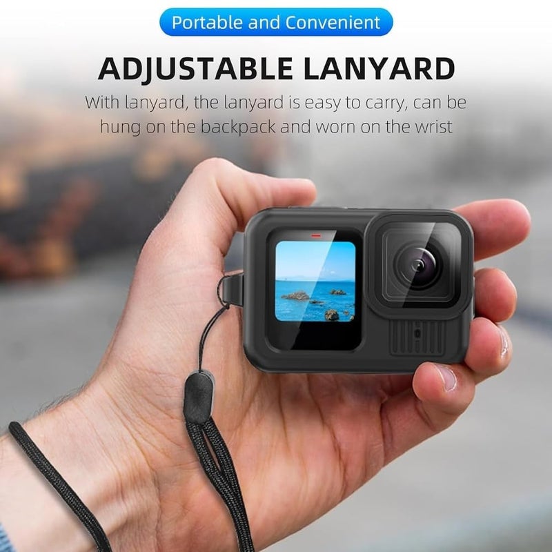 Action Pro Silicone Protective Cover with Lanyard and Lens Cap Compatibile with Hero 13 Action Camera - Image 3