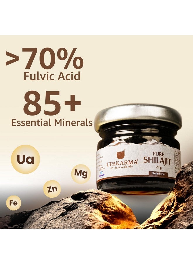 UPAKARMA Pure Shilajit Resin 20 G|300 Mg/Serving|Extensive Global Sourcing|Boosts Stamina & Strength|Lab-Tested Purity|66 Servings|Pack Of 3,3 Count - Image 2