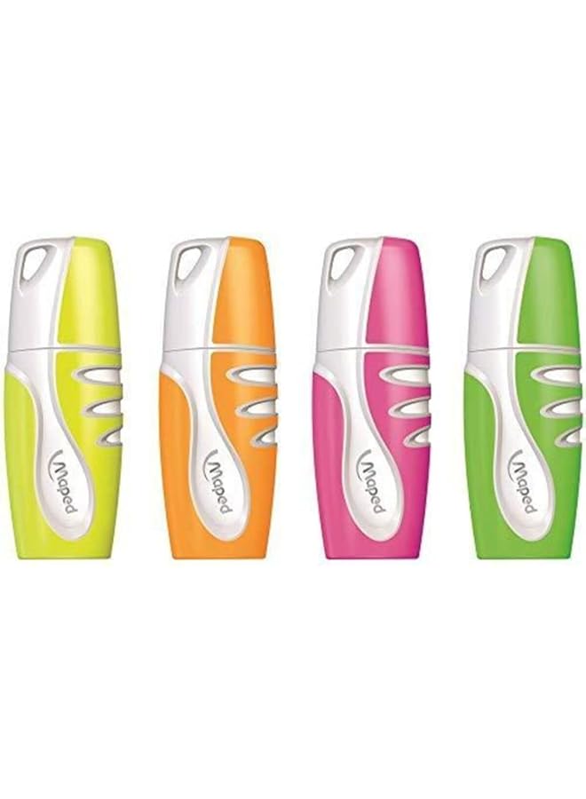 Maped Fluo Peps Mini Highlighter Assorted Colors Pack Of 4 742777 - Image 3