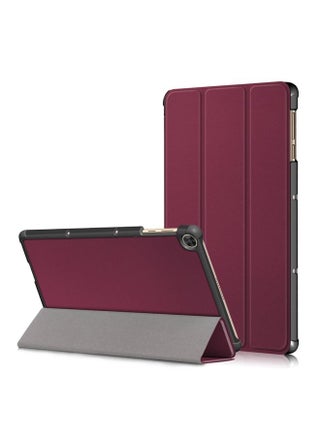 Case Cover For Huawei Enjoy Tablet 2 10.1 inch / Honor Pad 6 10.1 inch Solid Color Horizontal Flip Leather Case with Three-folding Holder & Sleep / Wake-up Function Wine Red - pzsku/Z970058DB041FBBF757AEZ/45/_/1708992918/bb87edca-f872-477a-9a8b-058b35cffcd5