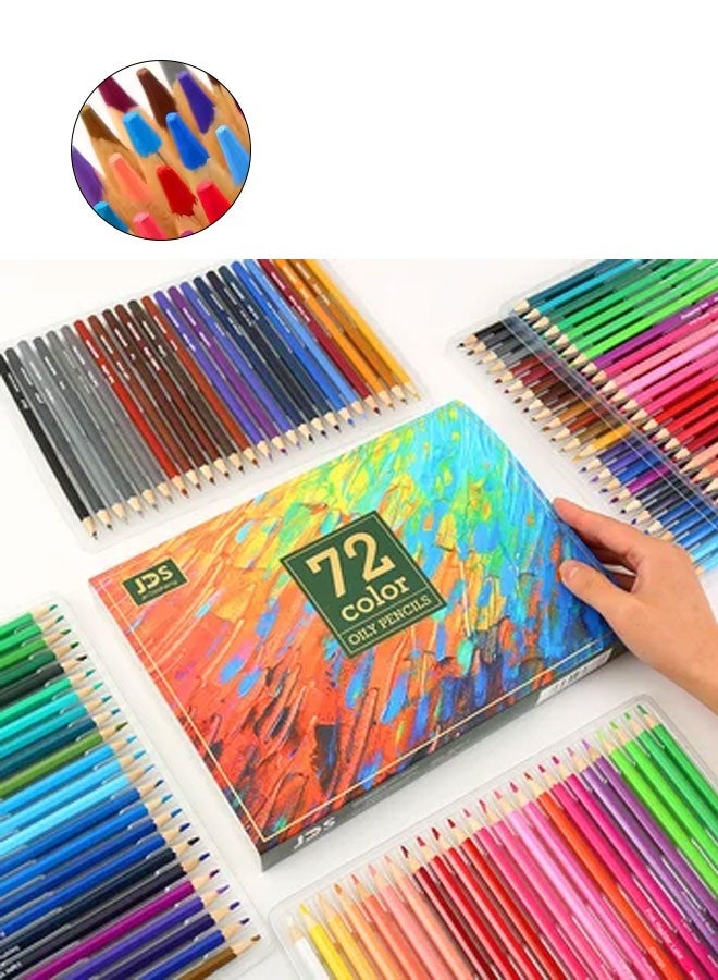XiuWoo 72 Count Colored Pencils for Adult Coloring Books, Soft Core,Ideal for Drawing Blending Shading,Color Pencils Set Gift for Adults Kids Beginners  - Image 1