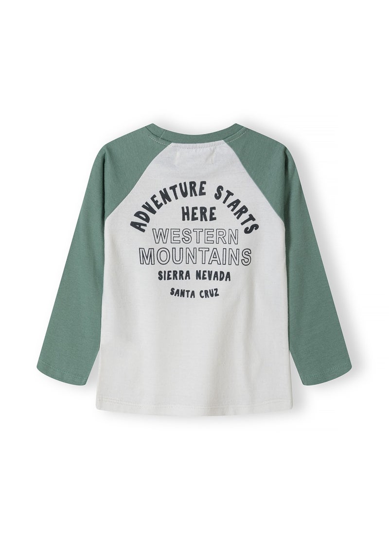 MINOTI Boys Long Sleeve T-Shirt with Front Pocket  - Image 2