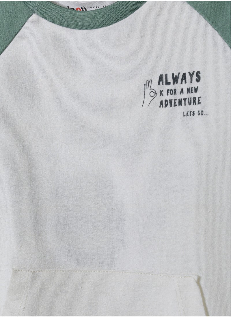 MINOTI Boys Long Sleeve T-Shirt with Front Pocket  - Image 3
