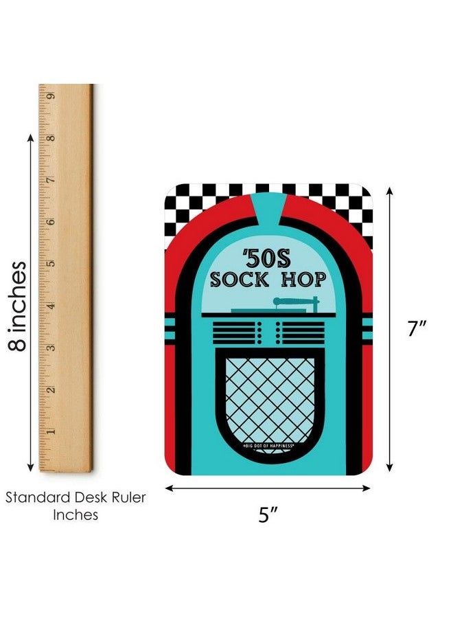 Big Dot of Happiness 50’S Sock Hop Bar Bingo Cards And Markers 1950S Rock N Roll Party Bingo Game Set Of 18  - Image 5