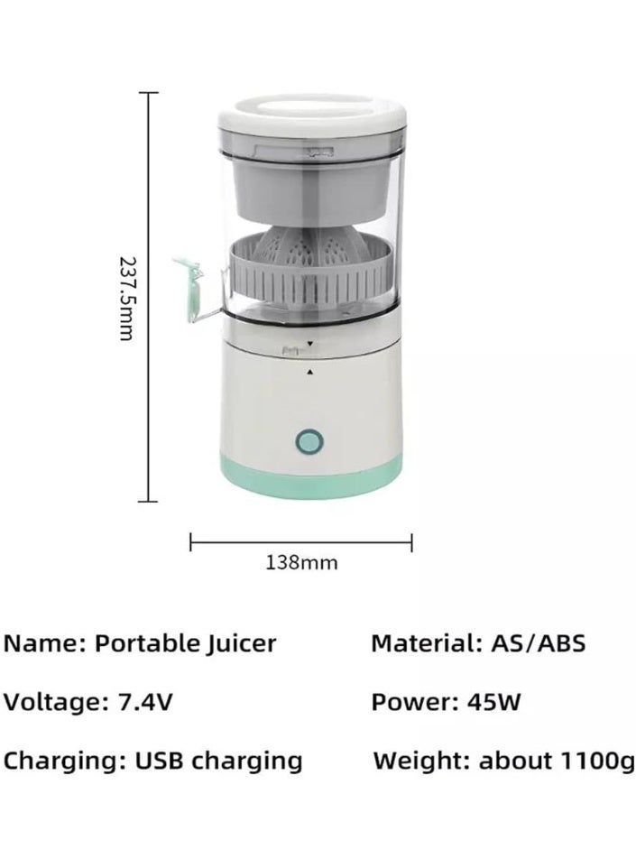 عصارة برتقال كهربائية قابلة لإعادة الشحن وسهلة الاستخدام والتنظيف، عصارة فواكه للبرتقال والليمون والجريب فروت - Image 4