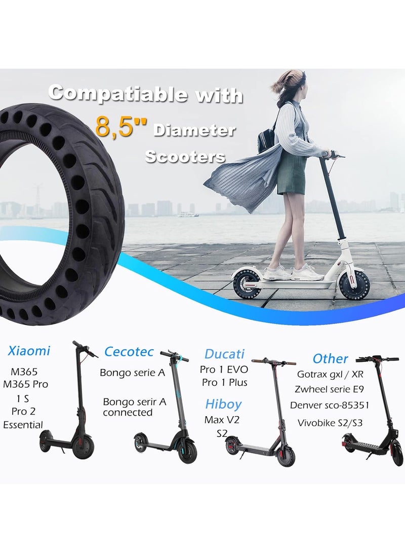 YIM-VIBEHAUS 2 Pieces Solid Tyre Compatible with 8.5'' Electric Scooter - 8 1/2 X 2 Spare Solid Tires, Scooter Tires Acessories for the Xiaomi M365 / Mi Pro 2 / Cecotec, And All 8.5 -Inch Scooter  - Image 5