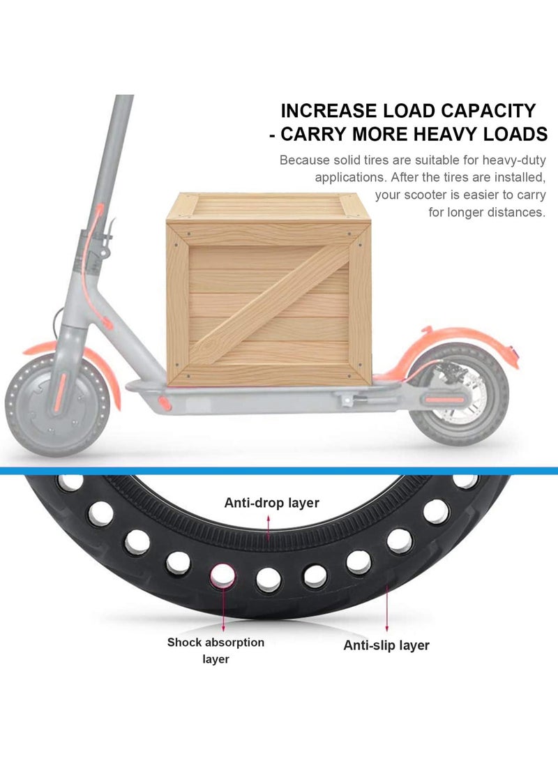 YIM-VIBEHAUS 2 Pieces Solid Tyre Compatible with 8.5'' Electric Scooter - 8 1/2 X 2 Spare Solid Tires, Scooter Tires Acessories for the Xiaomi M365 / Mi Pro 2 / Cecotec, And All 8.5 -Inch Scooter  - Image 3