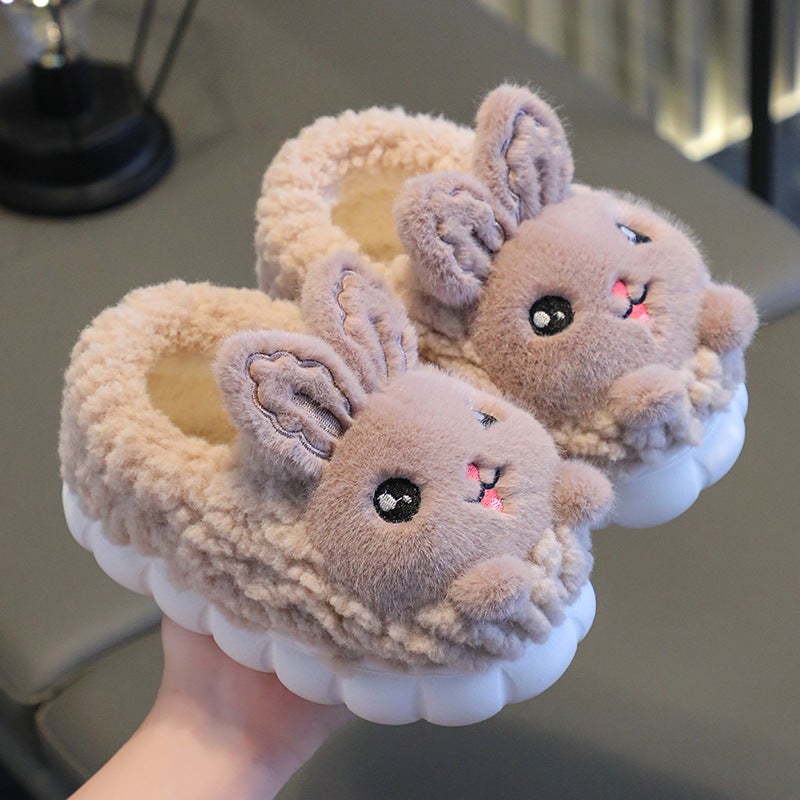 Children'S Cotton Slippers Winter Boys And Girls Home Cartoon Non-Slip Warm Thick-Soled Cotton Shoes Baby Children'S Slippers - Image 1