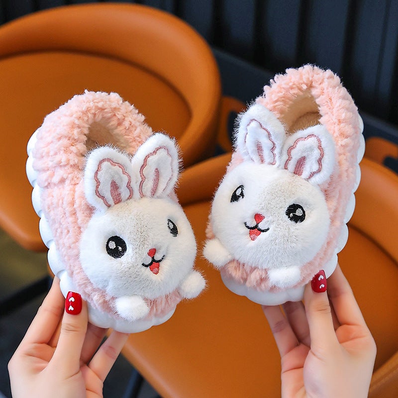 Children'S Cotton Slippers Winter Boys And Girls Home Cartoon Non-Slip Warm Thick-Soled Cotton Shoes Baby Children'S Slippers - Image 4