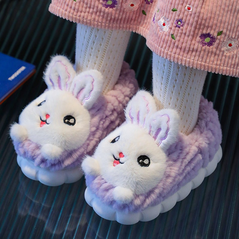 Children'S Cotton Slippers Winter Boys And Girls Home Cartoon Non-Slip Warm Thick-Soled Cotton Shoes Baby Children'S Slippers - Image 5