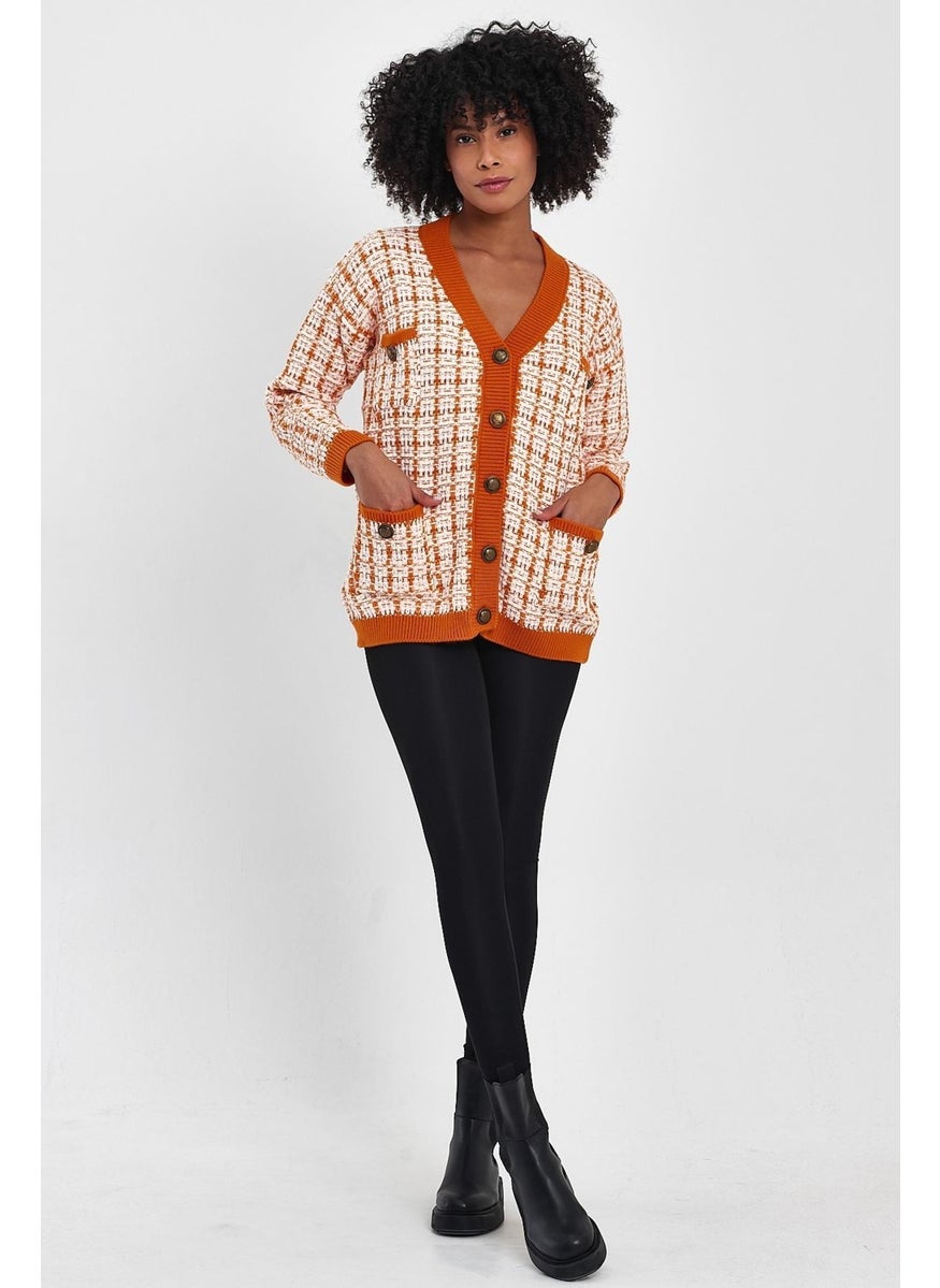 Alexander Gardi Patterned Pocket Knitted Cardigan (A91022-S)  - Image 1