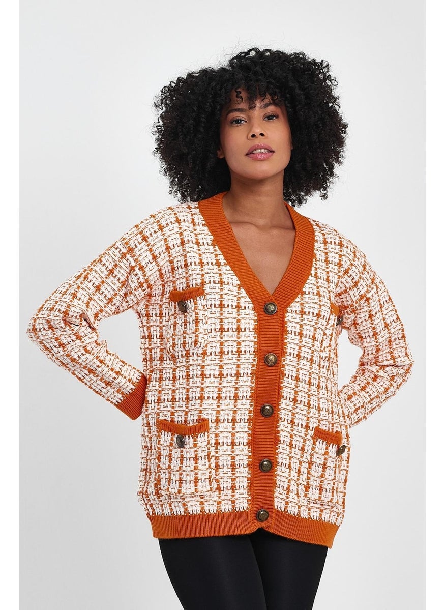 Alexander Gardi Patterned Pocket Knitted Cardigan (A91022-S)  - Image 3