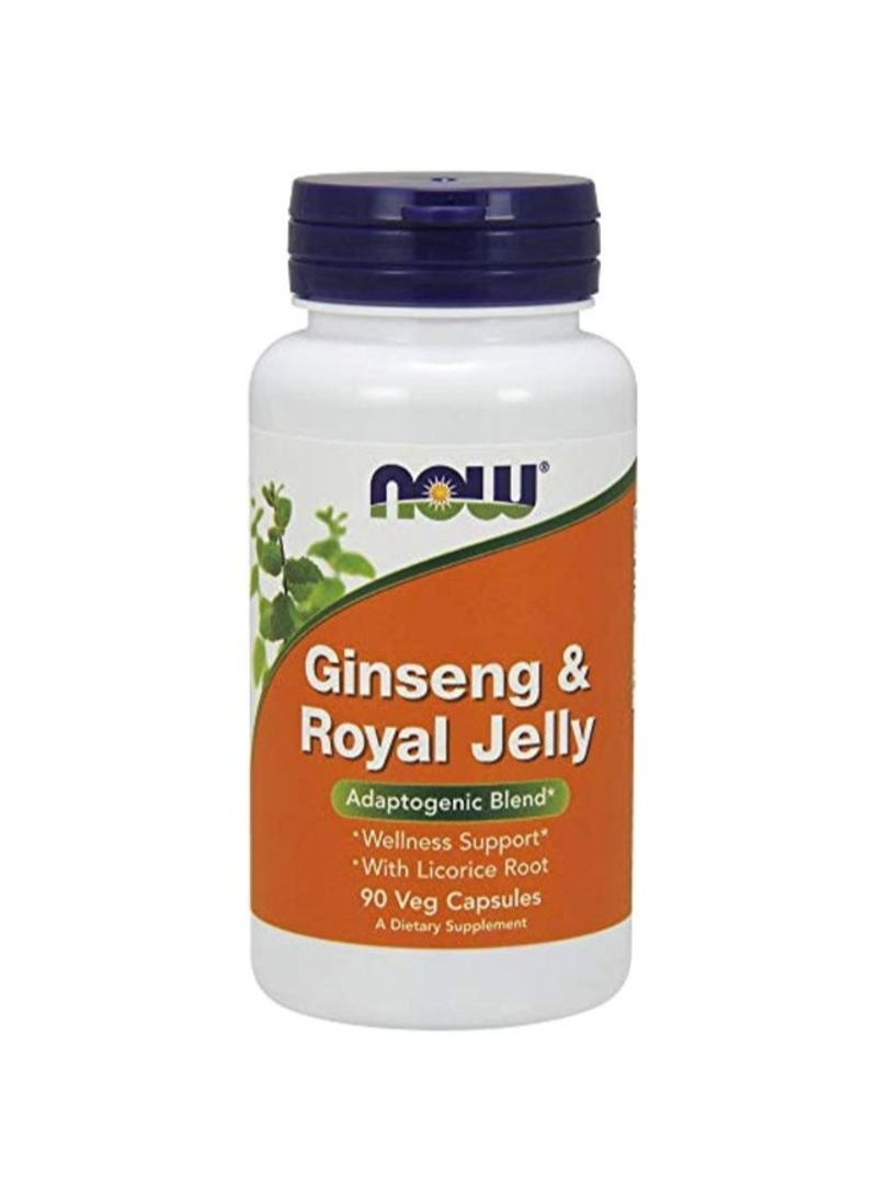 now Ginseng And Royal Jelly Dietary Supplement - 90 Capsules - Image 1