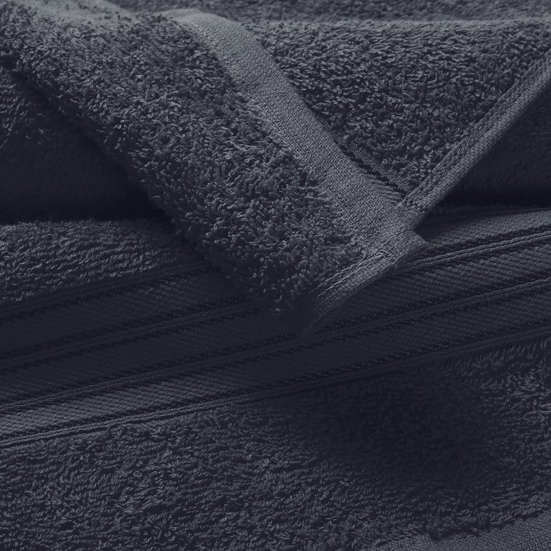 BOUTIQUO Cotton 2 Pack Bath Towel Set 28x55  Eco-Friendly Large Bath Towels  Compact Quickdry Lightweight Soft & Highly Absorbent Bath Towel  Ideal for Everyday Gym Travel Camp Pool - Charcoal Grey - Image 2