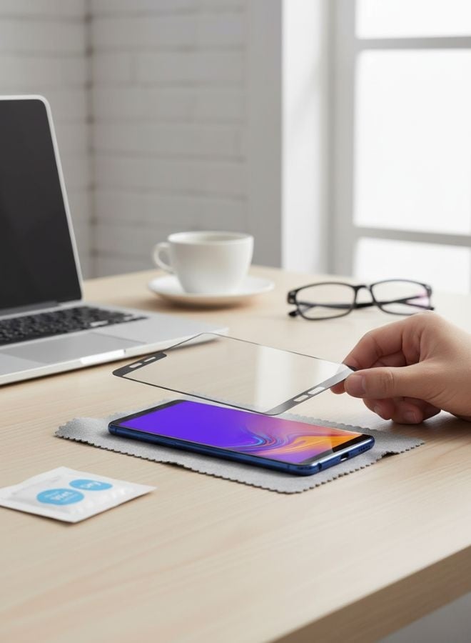 5D Tempered Glass Screen Protector for Samsung Galaxy A9 2018, Full Coverage, HD Clear, Anti-Scratch - Image 3