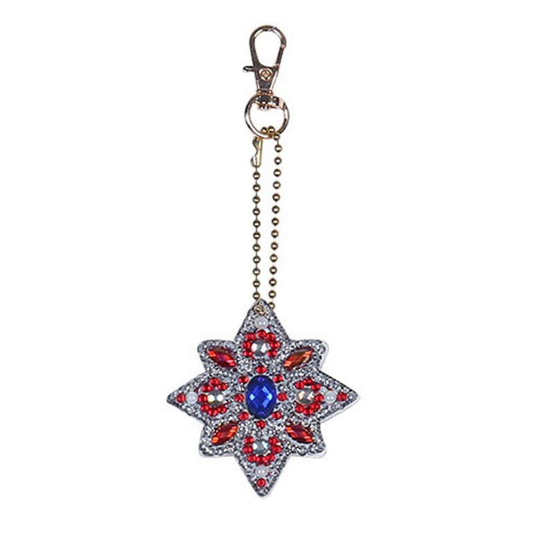 5D DIY Diamond Painting Keychain Pendant Mandala Key Ring Full Drill Special Shape Diamond Painting Kits for Girl Handbag Shoulder Bag Backpack Pendant - Image 5