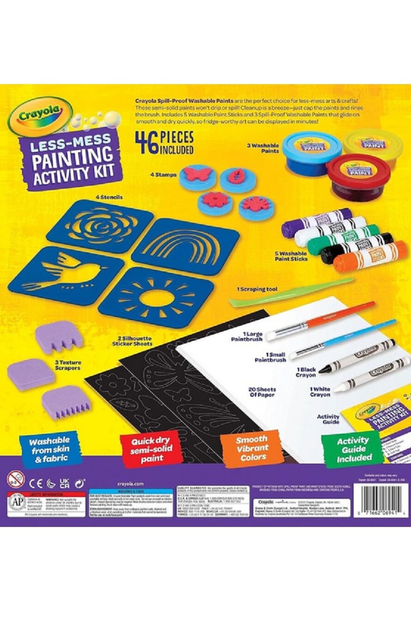 كرايولا مجموعة أنشطة الرسم للأطفال من Less Mess، مكونة من 46 قطعة، متعددة الألوان - Image 3