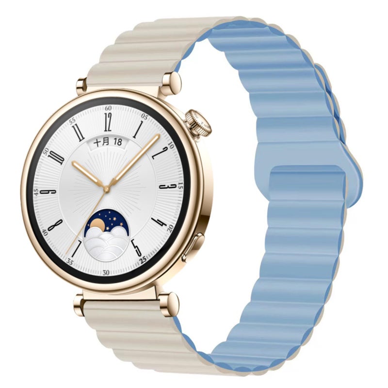 NESLIN Watch Band Compatible with Huawei GT5/GT4 41mm 2024, 18mm Double-Sided Silicone Magnetic Strap for Huawei GT5 41mm Smartwatch - Image 2