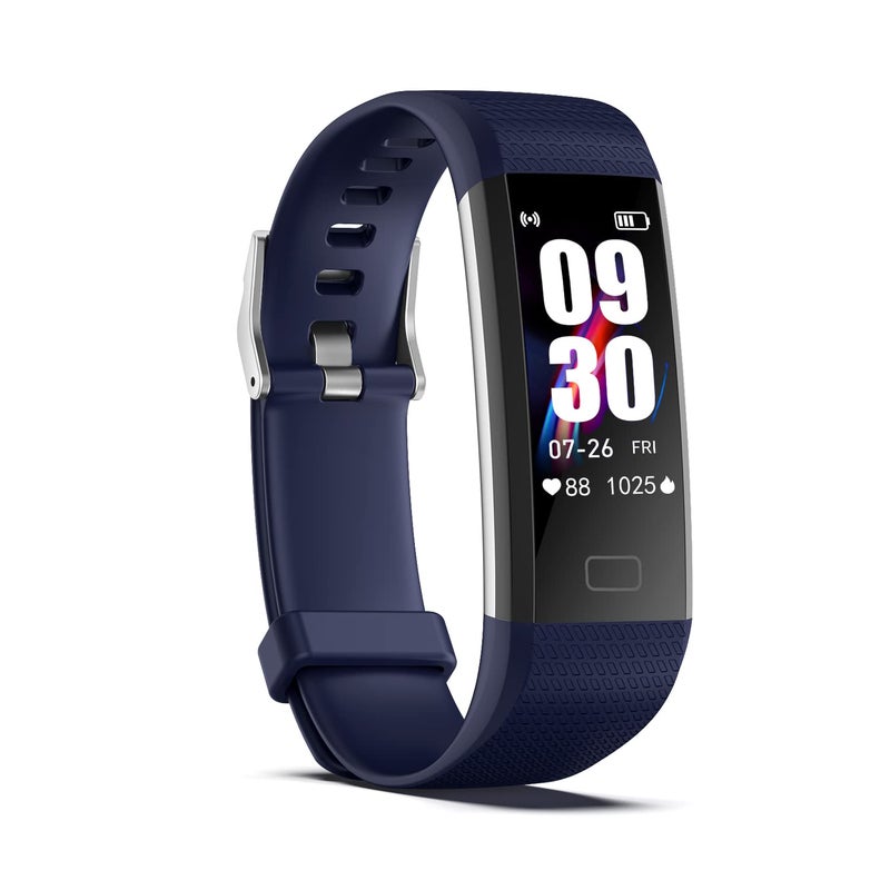 ENGERWALL Fitness Tracker with Step/Distance/Calories Counter, Activity Tracker with Heart Rate Monitor, Slim Style Watch IP68 Waterproof, Sleep Monitor Tracker, Pedometer Watch for Women Men - Image 1