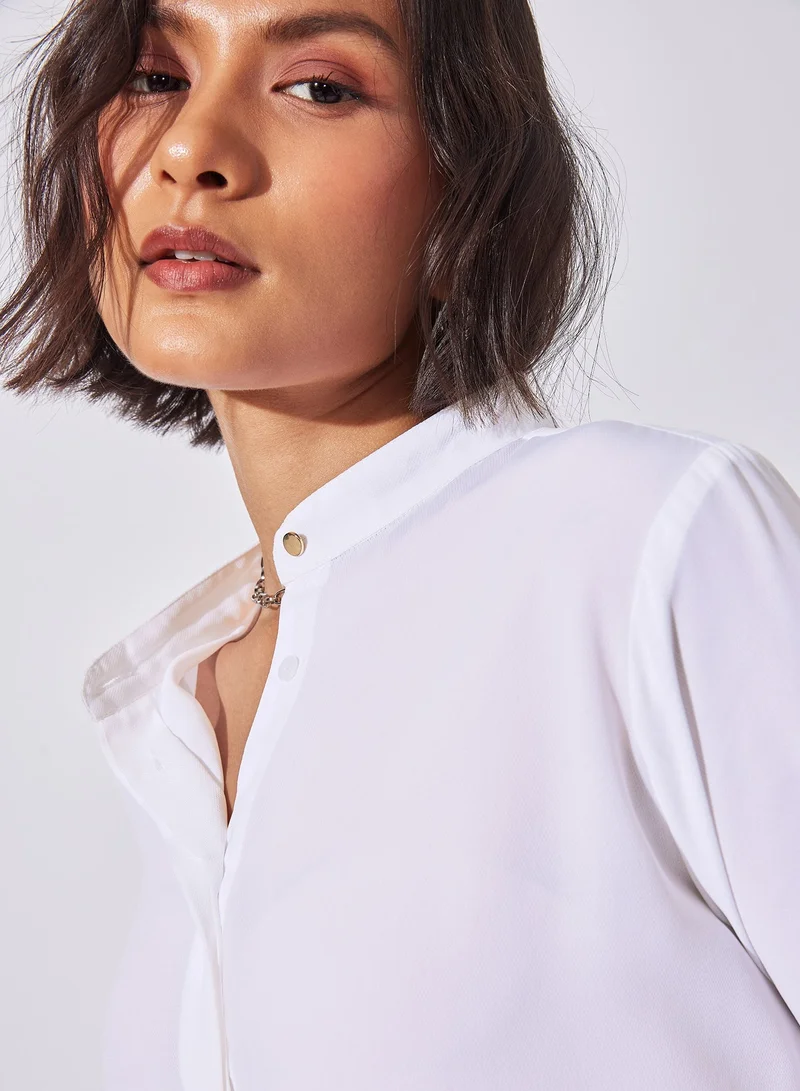 The Label Life Back Lace Insert Shirt