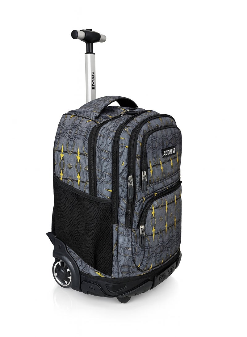 AODASI Trolley School Bag for Students – 18-Inch Multi-Functional Backpack with Wheels – Travel-Friendly Rolling School Bag for Boys & Girls - Image 1