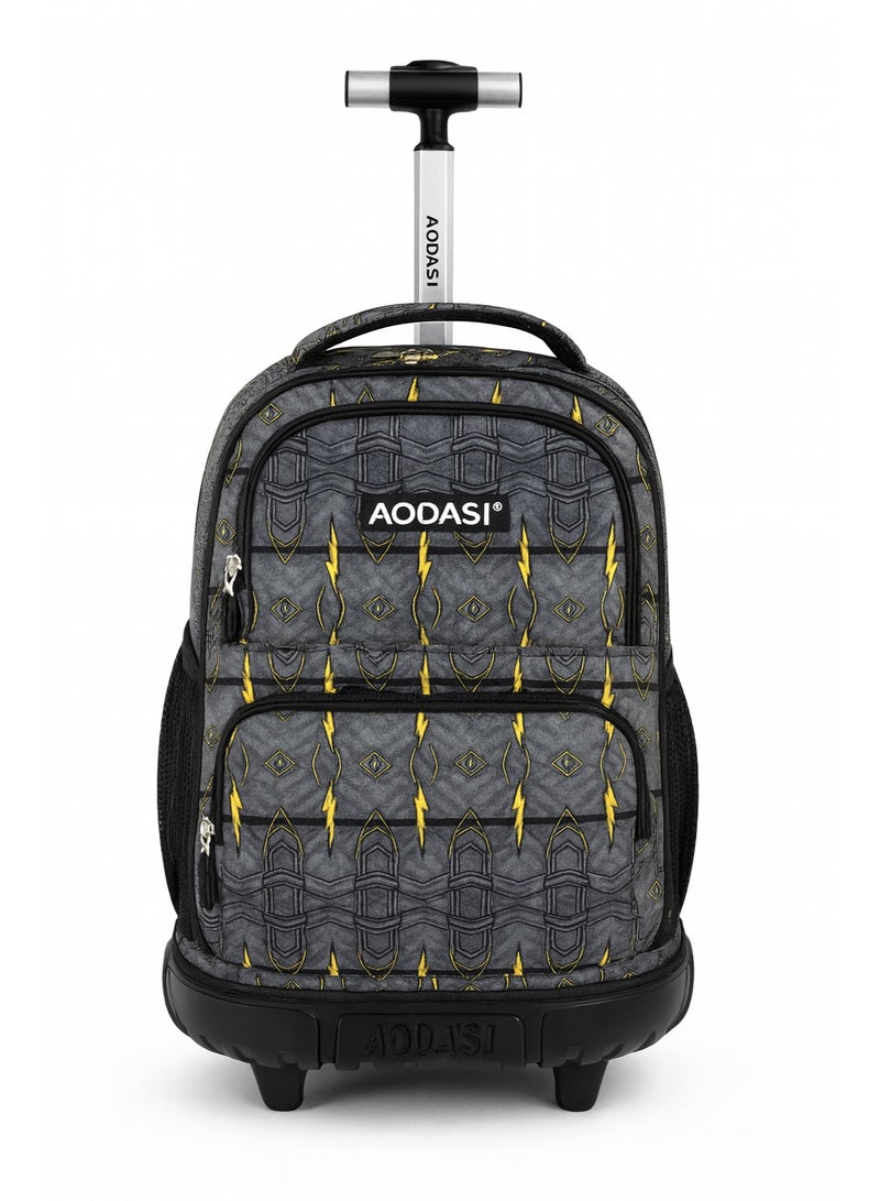 AODASI Trolley School Bag for Students – 18-Inch Multi-Functional Backpack with Wheels – Travel-Friendly Rolling School Bag for Boys & Girls - Image 2
