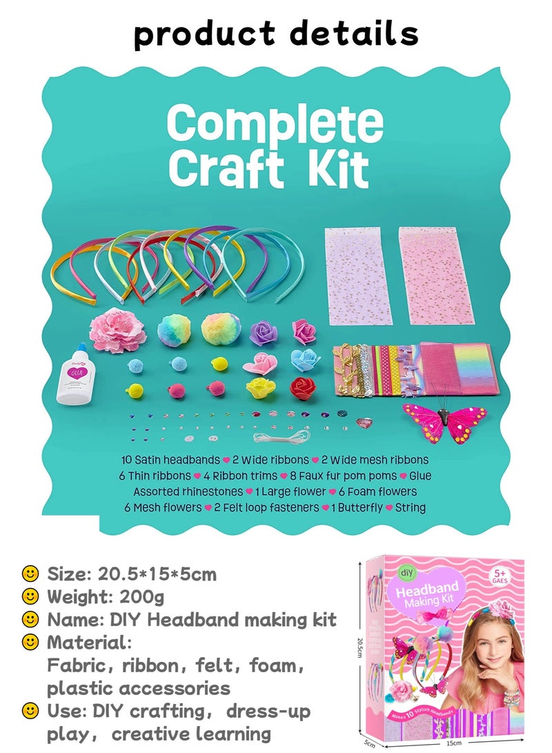 نجمة ولاء مجموعة أدوات صنع عصابات الرأس للأطفال - مجموعة إبداعية لصنع إكسسوارات الشعر - Image 2