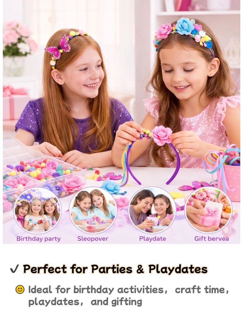 Amuleté AWF Toys For Girls DIY Headband Craft Kit for Kids – Creative Hair Accessory Making Set - Image 4