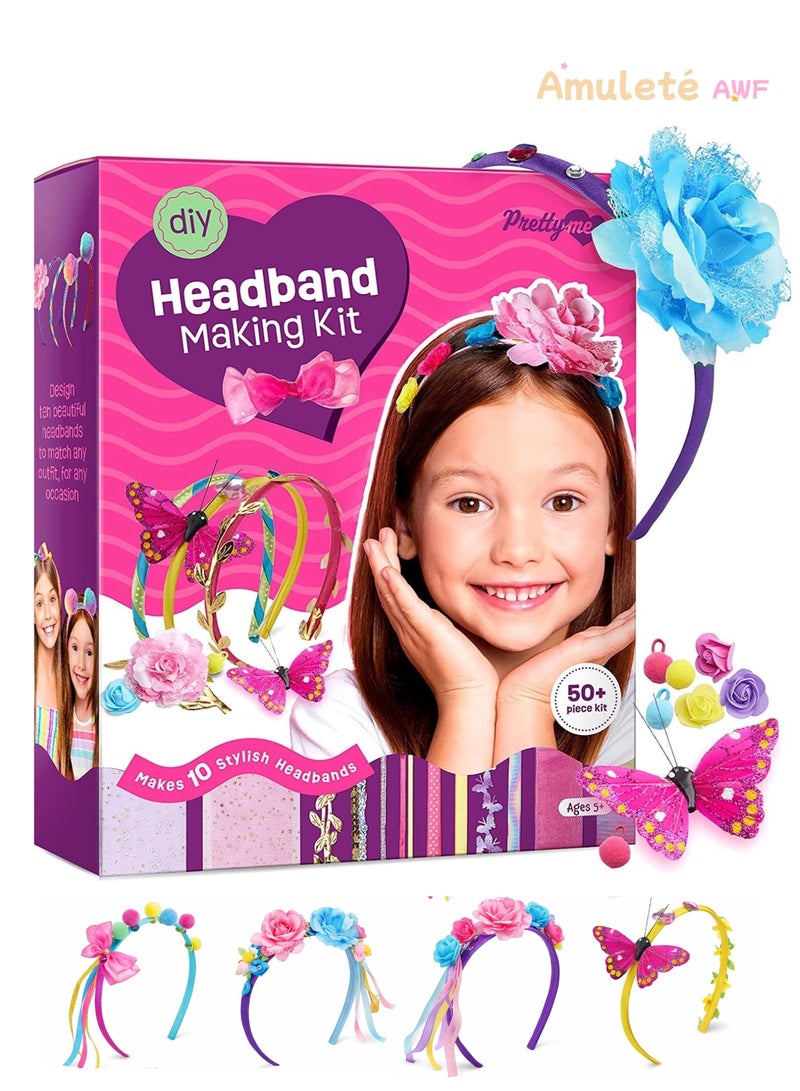 Amuleté AWF Toys For Girls DIY Headband Craft Kit for Kids – Creative Hair Accessory Making Set - Image 1
