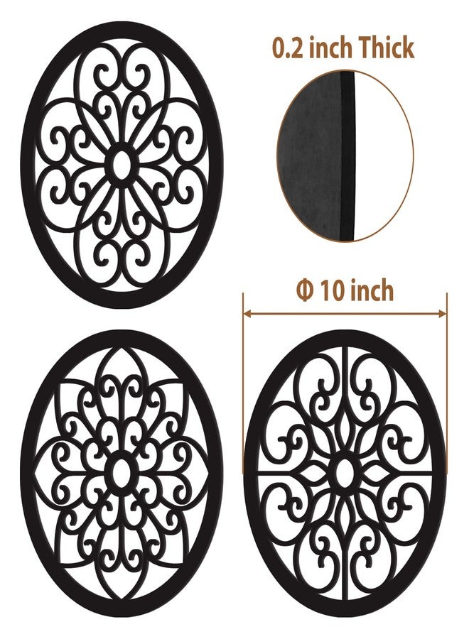Bnesi 3 Pieces Thickened Rustic Wood Wall Decor,Farmhouse Circle Wall Decor Modern Kitchen Art Circular Living Room Dining Room Hallway Decoration for Walls(Modern style) - Image 4