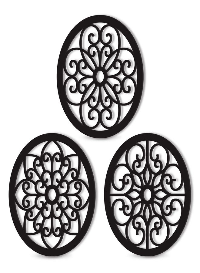 Bnesi 3 Pieces Thickened Rustic Wood Wall Decor,Farmhouse Circle Wall Decor Modern Kitchen Art Circular Living Room Dining Room Hallway Decoration for Walls(Modern style) - Image 1