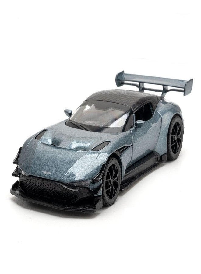 FEXXA 1:32 Scale Aston Martin Vulcan Die-Cast Metal Car with Sport car Openable Doors Light and Sound,Pull Back Function Indoor Outdoor Toy for Kids (Grey) - Image 1