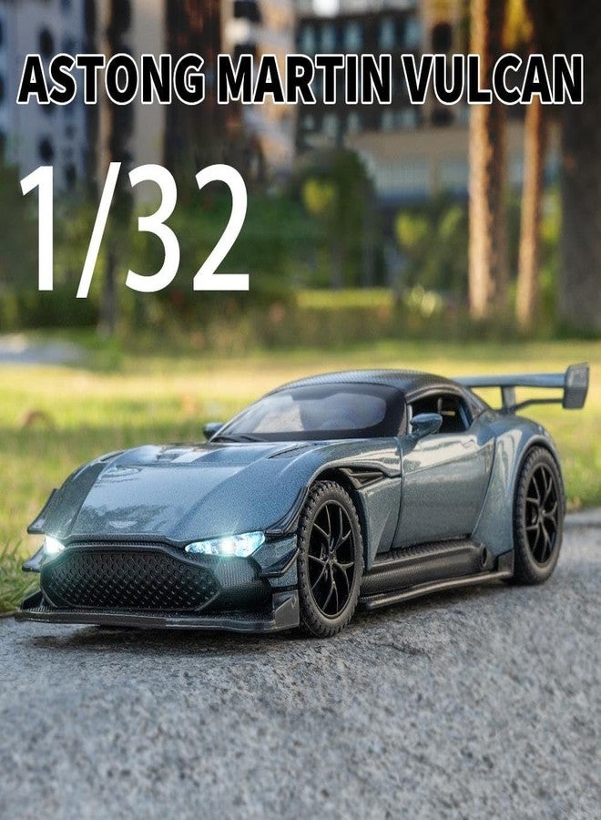 FEXXA 1:32 Scale Aston Martin Vulcan Die-Cast Metal Car with Sport car Openable Doors Light and Sound,Pull Back Function Indoor Outdoor Toy for Kids (Grey) - Image 5