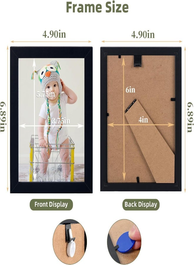 AKDC A4 Picture Frames,Set Of 10 Wooden Picture Frames, Tabletop Or Wall Display Decoration For Photos, Paintings, Landscapes, Posters, Artwork (Black) - Image 2